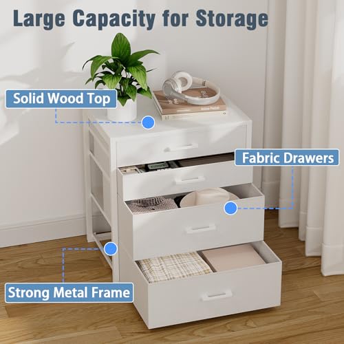 Espelism Closet Drawers with 4 Fabric Drawers, Stackable Closet Organizer | Storage dresser for clothes, accessories and essentials. Ideal for bedroom, office and dorm organization.