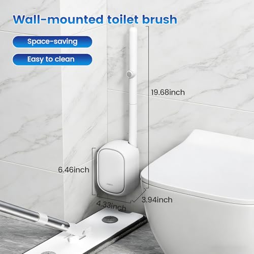 Disposable Toilet Brush, Toilet Bowl Cleaner, Toilet Bowl Brush | 36 Refills for Deep Toilet Cleaning,Toilet Brush and Holder Set for Hygienic Bathroom Maintenance