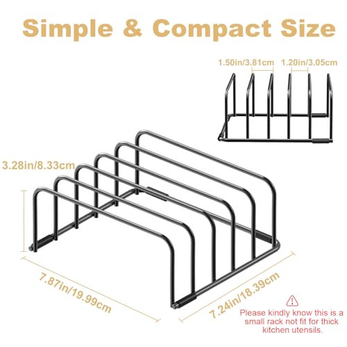 Cutting Board Organizer Storage, Baking Sheet Rack under Cabinet | Heavy Duty Cookie Sheet Organizer, Metal Cutting Board Holder, Space-saving Plate Holder for Cabinet, Tray Divider for Drawer