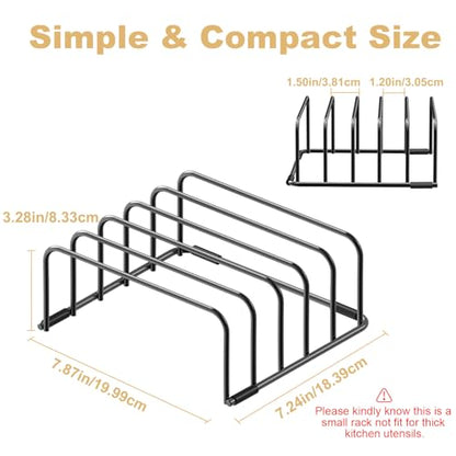 Cutting Board Organizer Storage, Baking Sheet Rack under Cabinet | Heavy Duty Cookie Sheet Organizer, Metal Cutting Board Holder, Space-saving Plate Holder for Cabinet, Tray Divider for Drawer