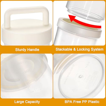 Portable Laundry Detergent Dispenser with Handle, Stackable Storage | For Apartments & Dorms, Small Plastic Laundry Pods Organizer, Scent Booster Tablets Powder Container, Multi-Purpose, 3 Tier