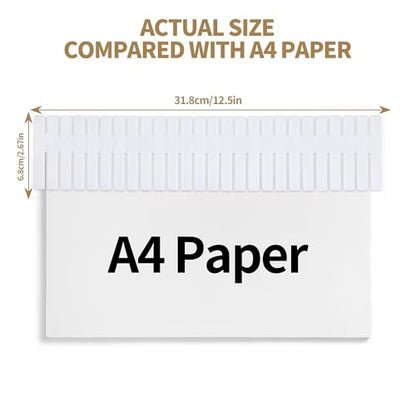 Adjustable Drawer Dividers, Cut-to-Fit DIY Organizers, White,16 Pack | For Tidying Cutlery, Makeup, Clothes and Dresses in Drawers, Desks and Storage Boxes for Kitchen, Bathroom, Bedroom & Office