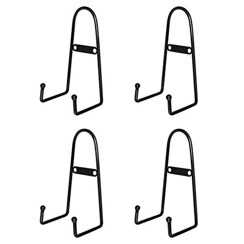 4 Pack Wall Mount Plate Display Stands, Medium Wal... (Black | Iron)