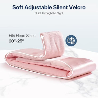 LitBear Reversible Silk and Cooling Sleep Eye Mask for Women Men | Light Blocking, Side Sleepers, Soft, Breathable, Nose Flap, Quiet Adjustable Strap, Travel Pouch, All-Season Comfort