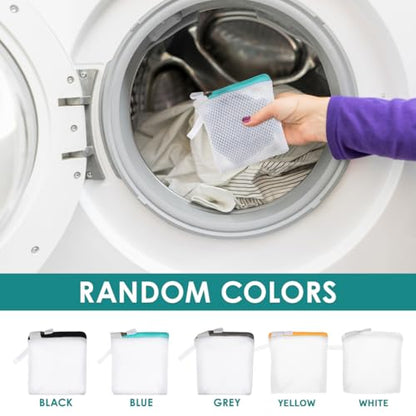 6Pcs Mesh Laundry Bags for Delicates with Zipper Small Washing Machine Laundry Bags Organizer for Travel Lingerie Bra Socks Foldable Lightweight Storage Net