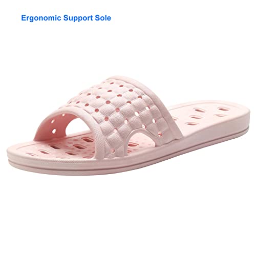 COZYAREA Shower Shoes Quick Dry Non-Slip Bathroom Slippers for Men Women Dorm Home Slides