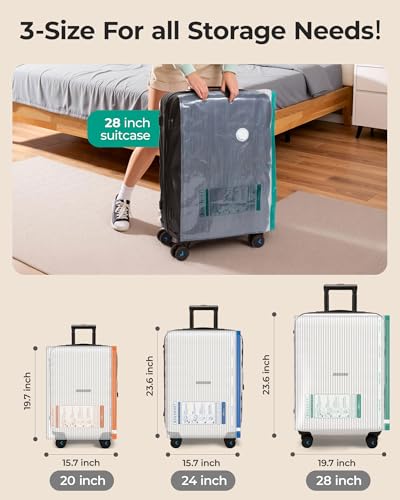 BAGSMART Travel Vacuum Bags with Rechargeable Electric Pump, 18PC Kit | Bonus Shoe, Laundry & Toiletry Bags, Reclaim 80% luggage space. Ideal for suitcase packing, travel & home.
