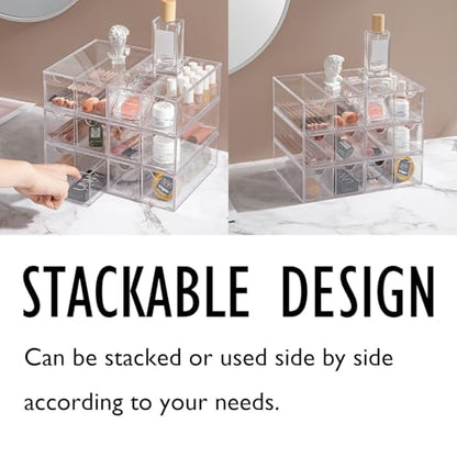 Sunglass Storage Box, Acrylic Eyeglass Organizer, Make-up Storage Drawer Tray, Jewelry Trays, Type Strong Load-bearing Easy Access 4-Layer Transparent Visual Sunglasses Case Home Office Using