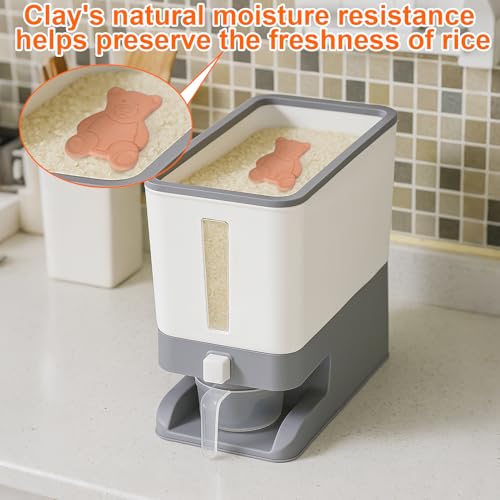 Mity rain Rice Dispenser 20 Lbs with Moisture Absorbing Clay