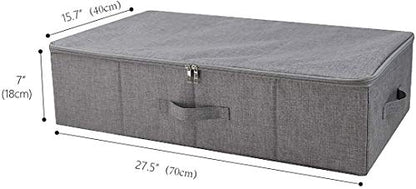 3pcs Closet Clothes Blanket, Duvets Lidded Storage Bins Under Bed Organizer | Underbed wedding dress Storage, Wardrobe shelves organizer box, folding design, stackable, sturdy walls, 3-side zipper lid