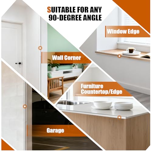 Magicheap 4 Pack Wall Corner Protector, 31.5in x 1.18in, Clear | Self Adhesive, Easy to Install, Corner Protectors for Walls, Edge Guard for Furniture Cabinet Shelf Drywall Baseboard Desk