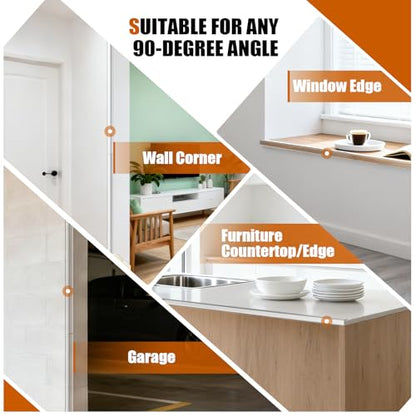 Magicheap 4 Pack Wall Corner Protector, 31.5in x 1.18in, Clear | Self Adhesive, Easy to Install, Corner Protectors for Walls, Edge Guard for Furniture Cabinet Shelf Drywall Baseboard Desk