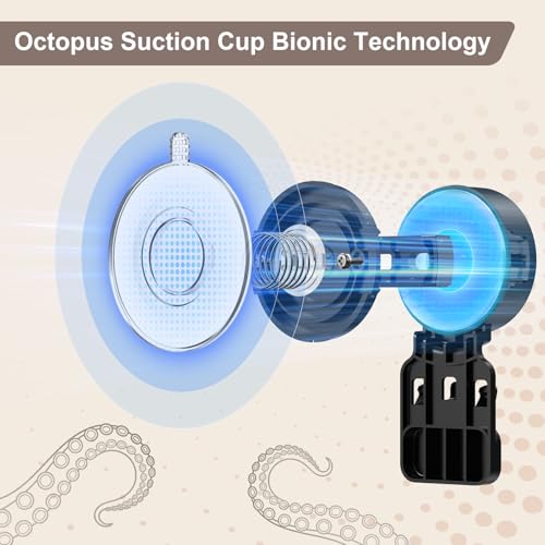 JOTPE Shower Caddy Suction Cup, No Drill Shower Shelves for Bath, 2 Pack | Shower Organizer with Large Capacity, Storage Suction Powerful Max Hold 40 lbs, Waterproof & Removable Bathroom Shelf, Black