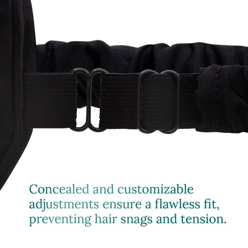 Mulberry Soft Silk Eye Mask for Sleeping with Ear Plugs & Luxury Bag - Cooling Night Eye Covers Sleep Face Mask for Women - Blindfold Travel Eye Mask Blocking Out Light - Black