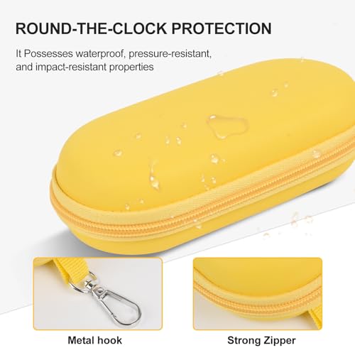 Double Glasses Case,Dual Eyeglasses & Sunglasses Organizer with Clip Zipper Closure for Travel 2 Pairs Storage Box
