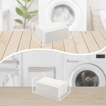 Acrylic Dryer Laundry Sheet Holder Dispenser Clear Container Box with Lid