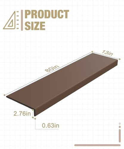 Fireplace Baby Proofing 80'', Soft Seat Hearth Cushion for BabyProof, Brown | Memory Foam Brick Fire Place Bumper Protector Soft Seat Pad for Babies Child Children Toddlers