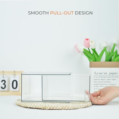 4 Pack Laundry Room Organization Storage Drawers with Labels, Clear Stackable Dryer Sheet Holder and Pod Containers, Detergent Dispenser for Laundry Room Organizing and Decor