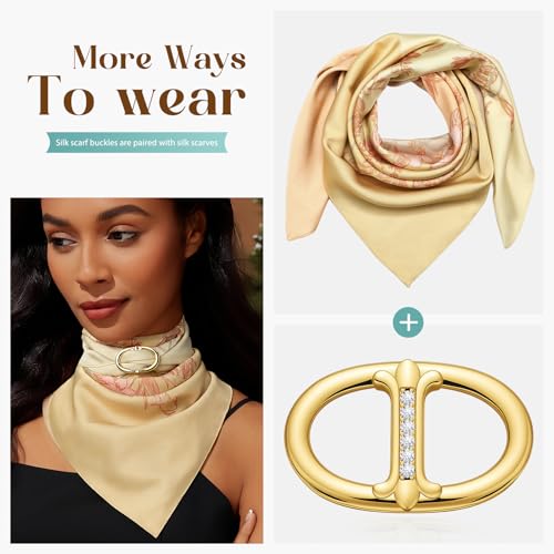 Cicy Bell Womens Oval Silk Scarf Ring 18K Gold Plated