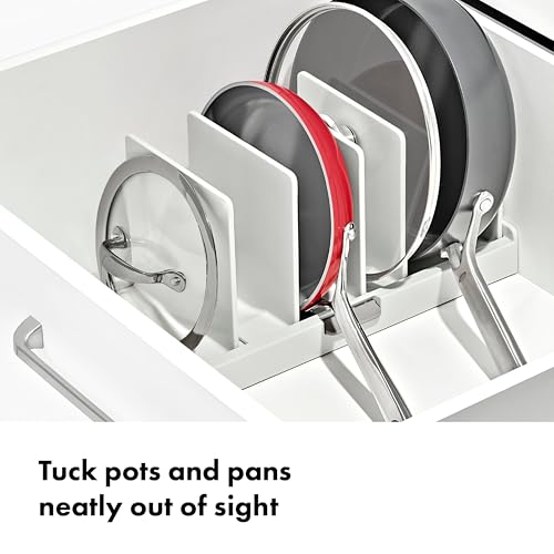 OXO Good Grips Adjustable Cookware Organizer, Pot and Pan Organizer