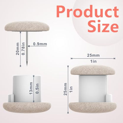 Linen Duvet Clips Double Sided Fasteners Comforter,6 Pack, Light Brown