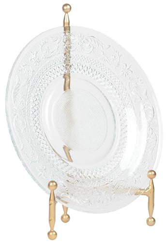 Red Co. Decorative Tripod Plate Stand and Art Holder Easel in Gold Finish - 11.5" h