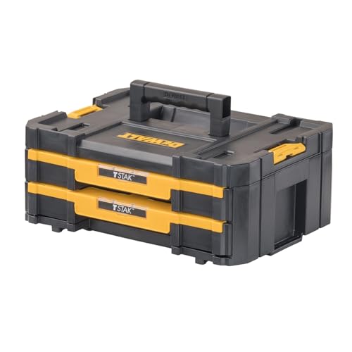 TSTAK Tool Storage Organizer with Double Drawers,... (Black | Metal)