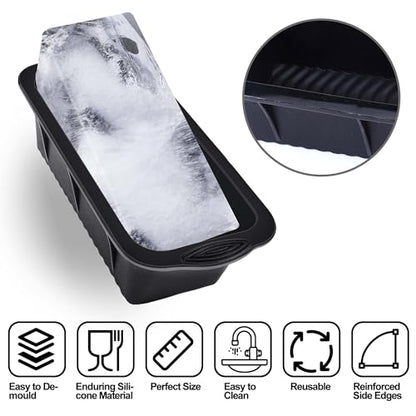 Extra Large Ice Block Mold for Ice Bath,4 Pack 9.4Lbs | Ice Cubes for Cold Plunge or Coolers,Reusable Silicone Ice Mold for Water Chiller,Big Ice Tray,Cold Plunge Accessories