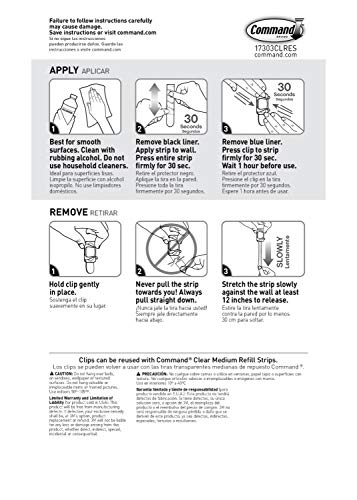 Command Large Cord Clips, Organize Damage-Free, 4-Packs, 8-Clips Total