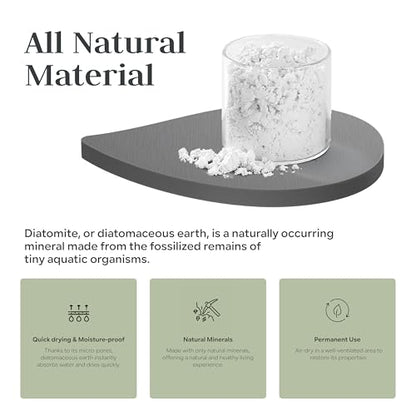 Facial Sponge Holder Compatibe with Buff-Puff Facial Sponge, Diatomite Water Absorbing Stone Drying Makeup Sponge Holder for Bathroom Counter