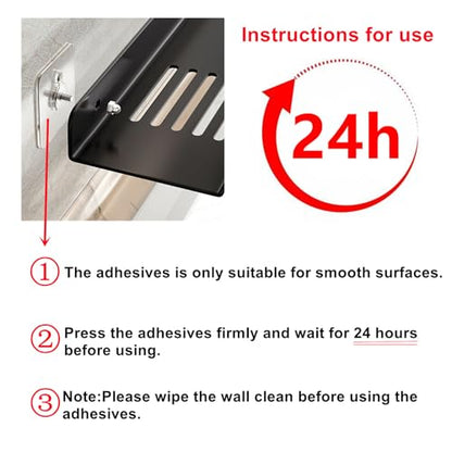 ROYALITA 17 Inch Acrylic Bathroom Shelf Organizer Over The Faucet | Bathroom Sink Rack Over The Sink Shelf, Countertop Organizer Kitchen Above Faucet, Black