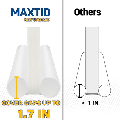 MAXTID Large Door Draft Stopper 30 Inch for Small Bedroom, Fits 1.7" Gaps | Small Size Bedroom Door, Fits 0.5 to 1.7" Gaps, White Under Door Draft Blocker, Seal Gap, Draft Guard for Bottom of Doors