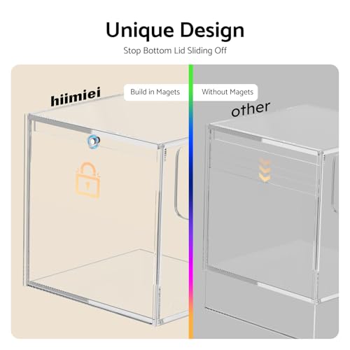 Acrylic Tissue Box Cover 5.4x5.4x5.4'' Clear Tissue Holder Napkin Dispenser for Home Office Restaurant-Clear | Bottom Magnet Closure, for Home Office Restaurant Vanity Desk TableTop