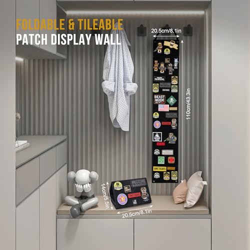 ONETIGRIS Patch Display Board, Foldable Tactical Patches Panel Organizer | Hook & loop holder for morale, flag & military patch collection. Portable booklet panel. No patches included