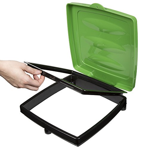 Portable Trash Bag Holder – Collapsible 13-Gallon Garbage Bin for Indoor/Outdoor Use, Camping, Recycling, and Parties – Durable Plastic Trash Can by Wakeman Outdoors (Green)