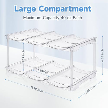 spospo Stackable Water Bottle Organizer for Stanley 40 oz Tumbler | Water Bottle Holder for Cabinet, Pantry Kitchen Organizers and Storage for Stanley Cup Accessories, Tumbler Organizer, 2 Pack