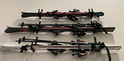 Garage Storage Ladders Hooks, 6 Pack Heavy Duty Utility Hanger, 9.8IN Wall Mount Rack Safely Holds 50 Pounds