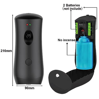 Automatic Air Freshener Spray Dispenser, Black, 2-Pack, 1101 | Free Standing or Wall Mounted Adjustable Aromatherapy Machines for Home Indoor Bathrooms Offices Hotels and Commercial Places
