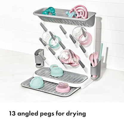 OXO Tot Expandable Baby Bottle Drying Rack, Space-Saving