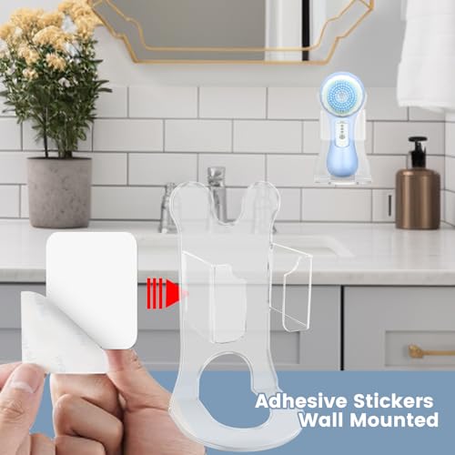 Universal Acrylic Organizer for Electric Face Scrubbers & Cleansing Brushes – Waterproof Holder Compatible with Coslus,Clsevxy,Touchbeauty, Wovazus, Visofo,Clarisonic Mia 2 (Holder Only)