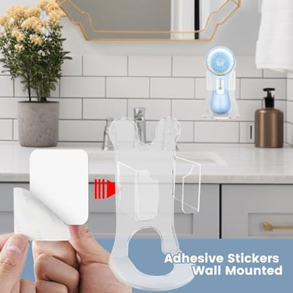 Universal Acrylic Organizer for Electric Face Scrubbers & Cleansing Brushes – Waterproof Holder Compatible with Coslus,Clsevxy,Touchbeauty, Wovazus, Visofo,Clarisonic Mia 2 (Holder Only)