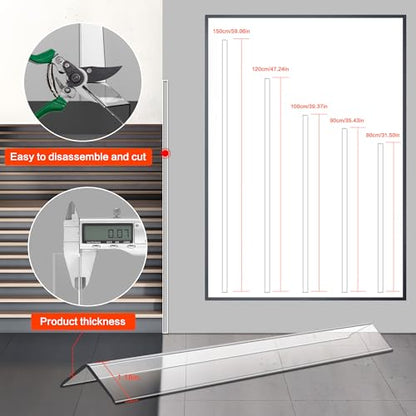 Clear Self-Adhesive Wall Corner Protectors-2 PCS of Corner Guards & Edge Protector for Baby, Furniture, Door, Tables, Cover Sharp Furniture, Easy to Install (3cmx80cm/1.18inx31.5in)