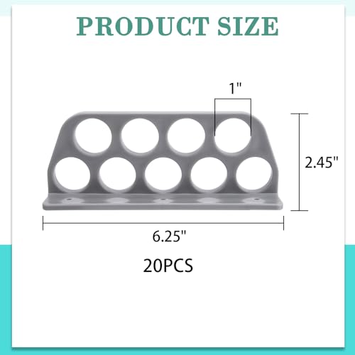 20 Pack Cable Chase-Wire Bracket, Cable Support Wire Bracket Holder | for NMB Electrical Cord Organized Management, 9-Hole 1-Inch Diameter