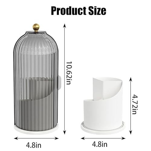 Concealed Toothbrush Holder, Rotating Bathroom Organizer Countertop | Toothbrush and Toothpaste Holders with Cover, Waterproof and Dustproof, 360° Rotating Base, for Bathroom Countertop