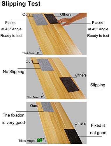 Non Slip Rug Pad Grippers - 9x12 Ft, 1/8" Thick, (Felt + Rubber) Double Layers Area Carpet Mat Tap, Provides Protection and Cushioning for Hardwood or Tile Floors