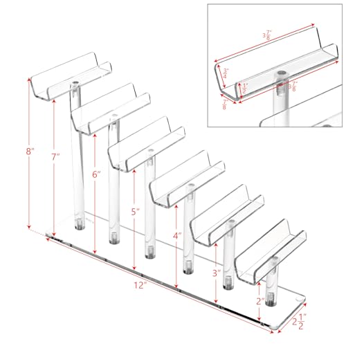6 Tier Premium Acrylic Eyeglass Holder Stand, Sung... (6 Frame Stand | Acrylic)
