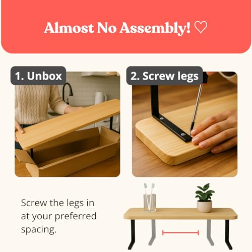 Over The Sink Shelf for Tall Faucet - Space-Saving Bathroom Over Faucet Kitchen Narrow Counter Over Sink Organizer, 30” L 6.25” W 9.25” H Metal Above Sink Shelf Top of Sink [Waterproof]