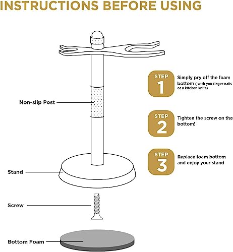 Perfecto Deluxe Chrome Razor and Brush Stand - The Best Safety Razor Stand. This Will Prolong The Life of Your Shaving Brush, metal