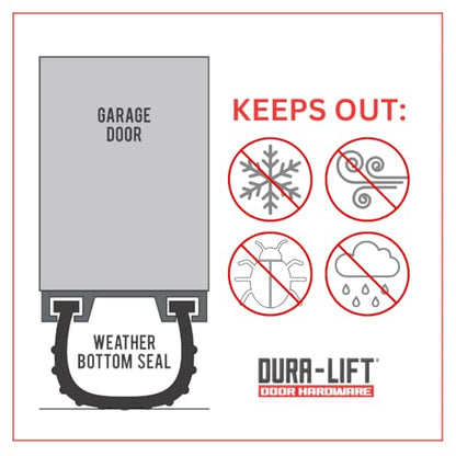 Garage Door Foam Bottom Weather Seal for 16' Wide Doors