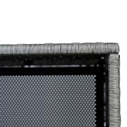happimess Nino 59.06" Outdoor Faux Wicker Deck and Patio Storage Box, Gray | Modern Minimalist Design, Water-Resistant, Steel Frame, Lockable Lid, Soft-Close Gas Spring, Cushion and Tool Organizer